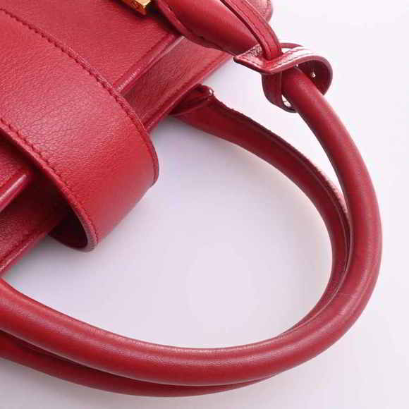 Saint Laurent Leather Baby Cabas 2way Handbag Red - Picture 4 of 9